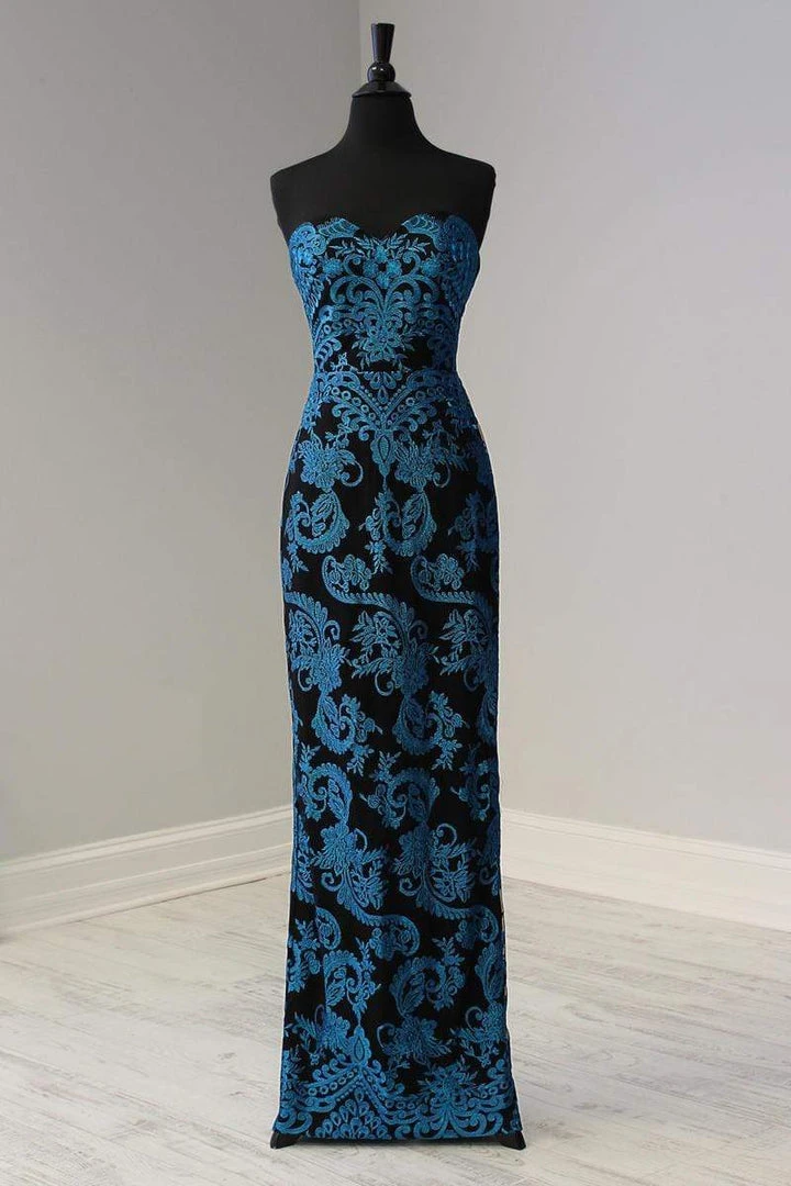 Panoply - 14937 Embroidered Strapless Dress With Overlay 7 Panoply - 14937 Embroidered Strapless Dress With Overlay