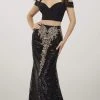 Panoply - 14940 Two Piece Sequined Jersey Trumpet Dress Formal Gowns 1 Panoply - 14940 Two Piece Sequined Jersey Trumpet Dress Formal Gowns