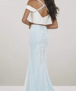 Panoply - 14940 Two Piece Sequined Jersey Trumpet Dress Formal Gowns