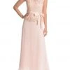 Formal Gowns Patra - 13654 Lace Embellished V-Neck Chiffon Dress