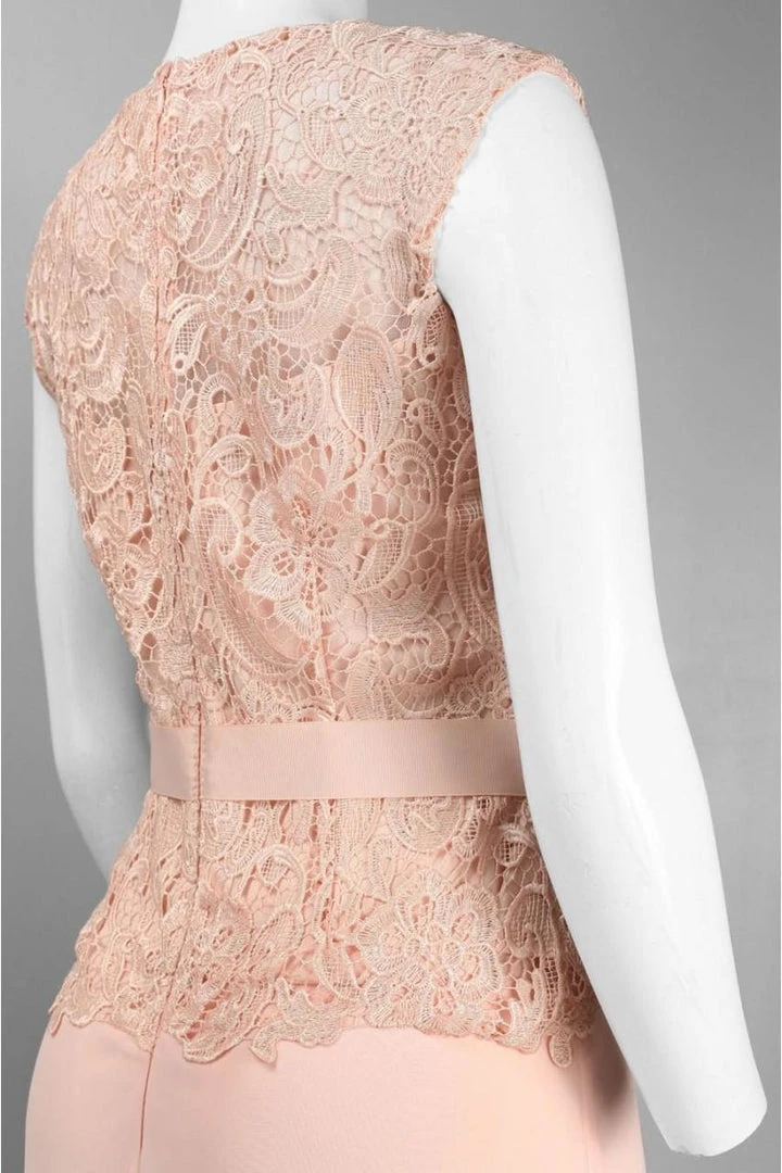 Formal Gowns Patra - 13654 Lace Embellished V-Neck Chiffon Dress 6 Formal Gowns Patra - 13654 Lace Embellished V-Neck Chiffon Dress