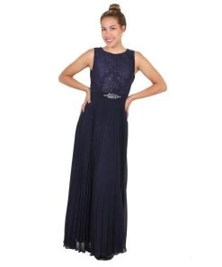 Formal Gowns Patra - Embellished Jewel Neck Chiffon A-line Dress 13578
