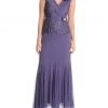 Patra - Lace Embellished V-Neck Jersey Sheath Dress 12678