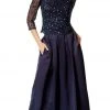 Patra P1689 Sequined Bateau Neck Dress - 2 Pcs. Navy In Size 8 Available Formal Gowns