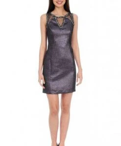 Phoebe Couture - The Necklace Cocktail - 1 Pc Amethyst In Size 0 Available