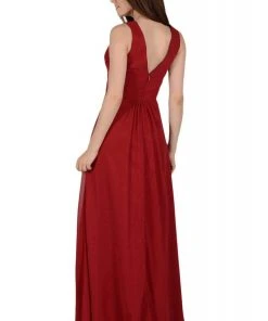 Poly USA - 7770 Sleeveless V Neck Chiffon Dress With Bolero Jacket Formal Gowns