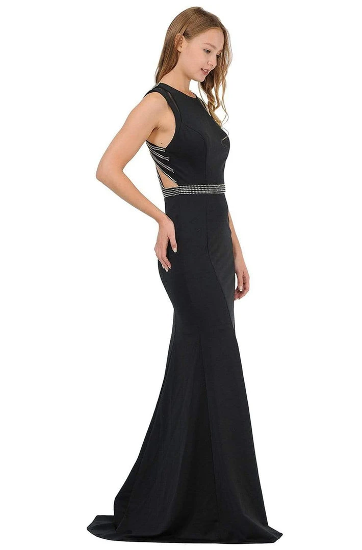 Poly USA - 8230 Beaded Strappy Scoop Trumpet Dress 8 Poly USA - 8230 Beaded Strappy Scoop Trumpet Dress