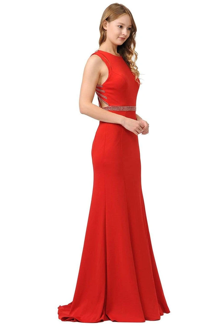 Poly USA - 8230 Beaded Strappy Scoop Trumpet Dress 5 Poly USA - 8230 Beaded Strappy Scoop Trumpet Dress