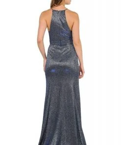 Poly USA - 8382 Glitter Halter Trumpet Evening Dress Formal Gowns 12 Poly USA - 8382 Glitter Halter Trumpet Evening Dress Formal Gowns
