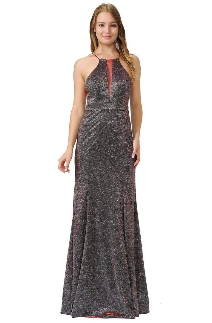 Poly USA - 8382 Glitter Halter Trumpet Evening Dress Formal Gowns 5 Poly USA - 8382 Glitter Halter Trumpet Evening Dress Formal Gowns