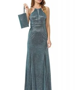 Poly USA - 8382 Glitter Halter Trumpet Evening Dress Formal Gowns 13 Poly USA - 8382 Glitter Halter Trumpet Evening Dress Formal Gowns