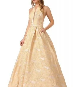 Poly USA - 8402 Sleeveless Halter Neck Ballgown Formal Gowns 9 Poly USA - 8402 Sleeveless Halter Neck Ballgown Formal Gowns
