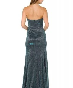 Formal Gowns Poly USA - 8490 Glitter Strapless Trumpet Gown