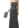 Formal Gowns Poly USA - 8490 Glitter Strapless Trumpet Gown