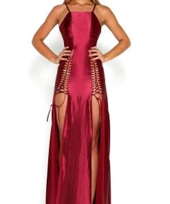 Portia And Scarlett - Chantel Dress Halter Drawstring Ornate Dress