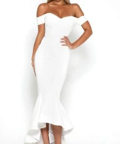 Portia And Scarlett - Diamond 1 Sequined Off Shoulder Bodycon Gown Formal Gowns