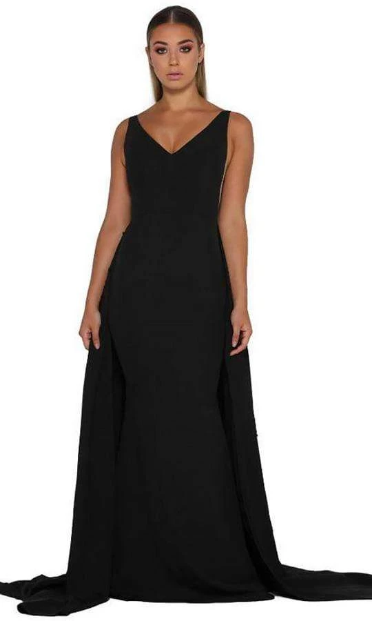 Formal Gowns Portia And Scarlett - Endora Gown Vee Sleeveless Overskirt Gown 3 Formal Gowns Portia And Scarlett - Endora Gown Vee Sleeveless Overskirt Gown