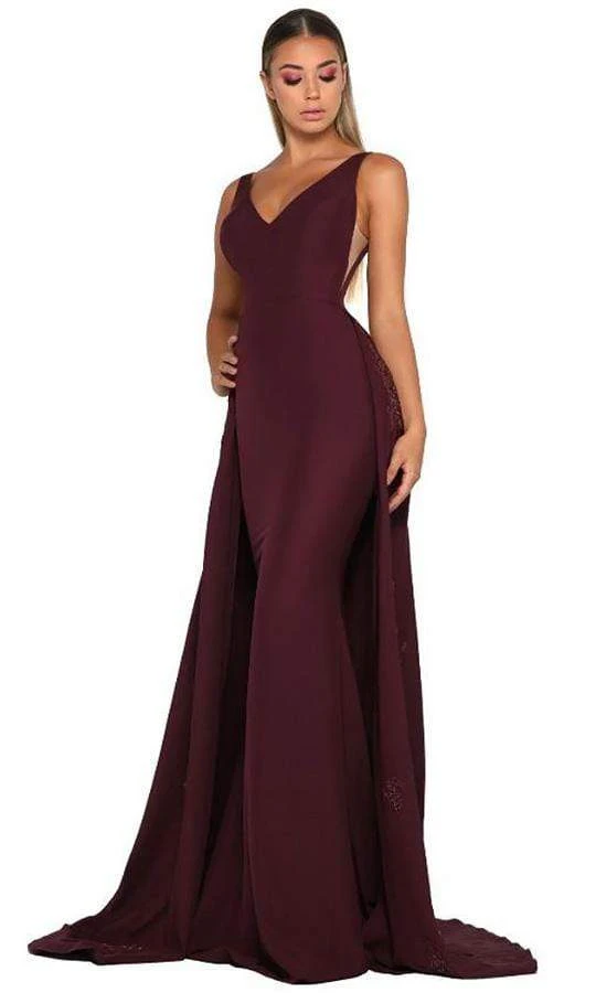 Formal Gowns Portia And Scarlett - Endora Gown Vee Sleeveless Overskirt Gown 9 Formal Gowns Portia And Scarlett - Endora Gown Vee Sleeveless Overskirt Gown