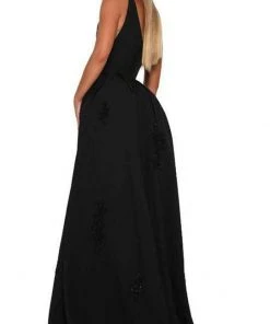 Formal Gowns Portia And Scarlett - Endora Gown Vee Sleeveless Overskirt Gown