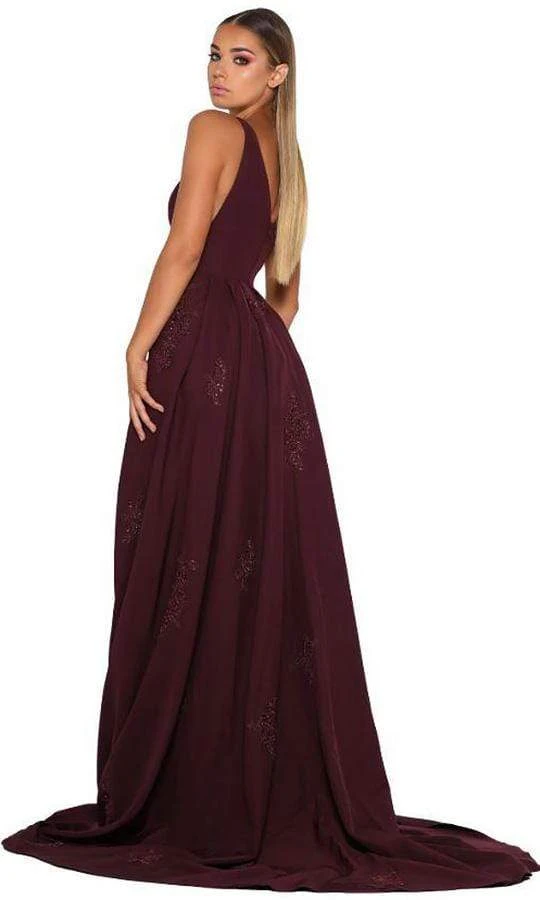 Formal Gowns Portia And Scarlett - Endora Gown Vee Sleeveless Overskirt Gown 8 Formal Gowns Portia And Scarlett - Endora Gown Vee Sleeveless Overskirt Gown