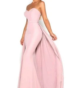 Portia And Scarlett - Endora Strapless Overskirt Prom Dress