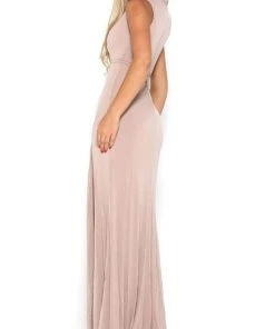 Portia And Scarlett - JJ Dress High Neck Double Slit Dress