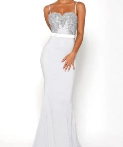 Portia And Scarlett - Lody Sienna No Lace Train Sweetheart Dress