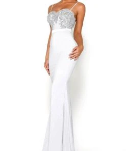 Formal Gowns Portia And Scarlett - Lody Sienna With Lace Train 4 Sweetheart Gown