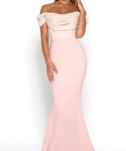 Portia And Scarlett - Mermaid Gown Appliqued Off Shoulder Gown Formal Gowns