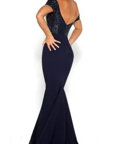Portia And Scarlett - Mermaid Gown Appliqued Off Shoulder Gown Formal Gowns