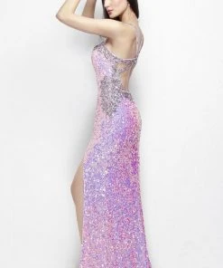 Formal Gowns Primavera Couture - 1106 Sequined Sweetheart Sheath Dress