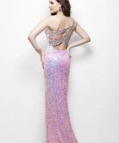 Formal Gowns Primavera Couture - 1122 Sequined Sheath Dress 7 Formal Gowns Primavera Couture - 1122 Sequined Sheath Dress