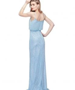 Formal Gowns Primavera Couture - 1270 Scalloped Blouson Sheath Gown