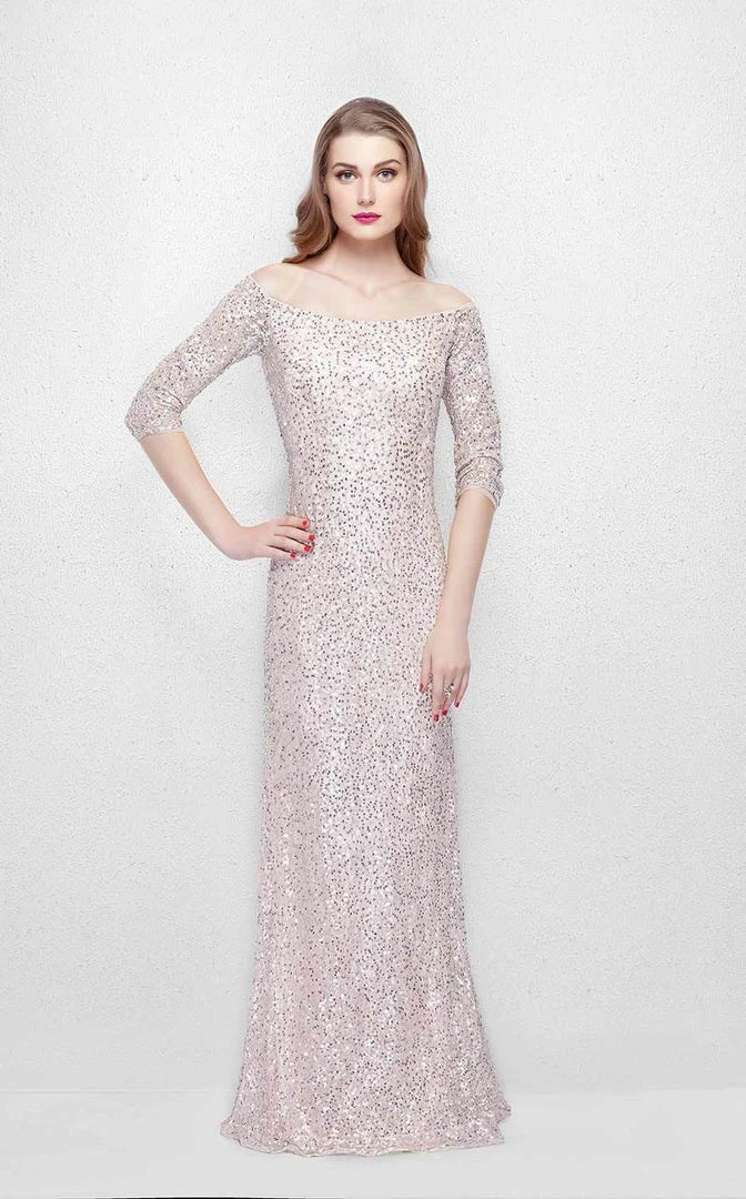 Primavera Couture - 1275 Off Shoulder Sparkly Sequined Evening Dress Formal Gowns 3 Primavera Couture - 1275 Off Shoulder Sparkly Sequined Evening Dress Formal Gowns