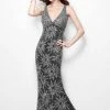 Primavera Couture - 1417 V Neck Sequined Embellished Long Gown Formal Gowns 1 Primavera Couture - 1417 V Neck Sequined Embellished Long Gown Formal Gowns