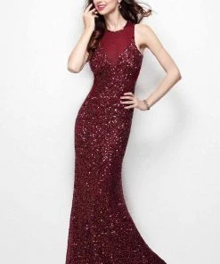 Formal Gowns Primavera Couture - 1475 Sequined Sheath Long Dress
