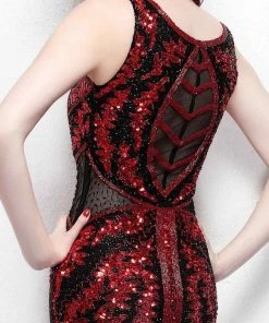 Formal Gowns Primavera Couture - 1560 Beaded Jewel Neck Long Dress