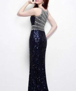 Primavera Couture - 1576 Sleeveless Halter Neck Sheath Dress Formal Gowns 7 Primavera Couture - 1576 Sleeveless Halter Neck Sheath Dress Formal Gowns