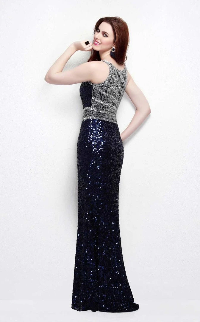 Primavera Couture - 1576 Sleeveless Halter Neck Sheath Dress Formal Gowns 4 Primavera Couture - 1576 Sleeveless Halter Neck Sheath Dress Formal Gowns