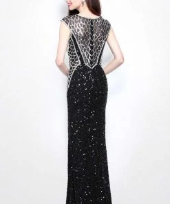 Formal Gowns Primavera Couture - 1584 Shimmering Illusion High Slit Evening Dress 11 Formal Gowns Primavera Couture - 1584 Shimmering Illusion High Slit Evening Dress
