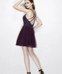 Primavera Couture - 1921 Beaded Halter A-line Dress Cocktail Dresses 11 Primavera Couture - 1921 Beaded Halter A-line Dress Cocktail Dresses