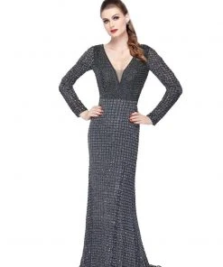 Primavera Couture - 1961 Long Sleeve Sequined Gown 8 Primavera Couture - 1961 Long Sleeve Sequined Gown