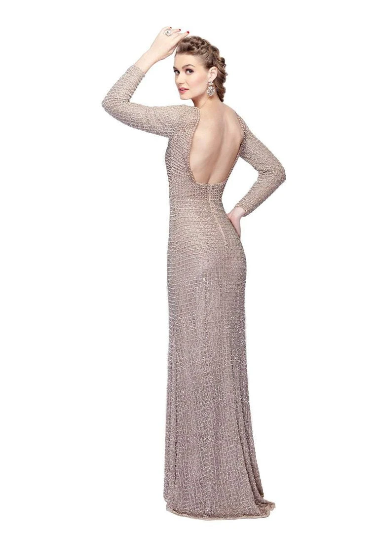 Primavera Couture - 1961 Long Sleeve Sequined Gown 4 Primavera Couture - 1961 Long Sleeve Sequined Gown