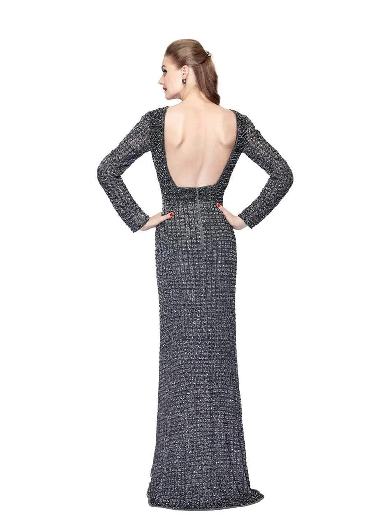 Primavera Couture - 1961 Long Sleeve Sequined Gown 6 Primavera Couture - 1961 Long Sleeve Sequined Gown