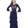 Primavera Couture - 1972 Beaded Jewel A-line Dress Formal Gowns