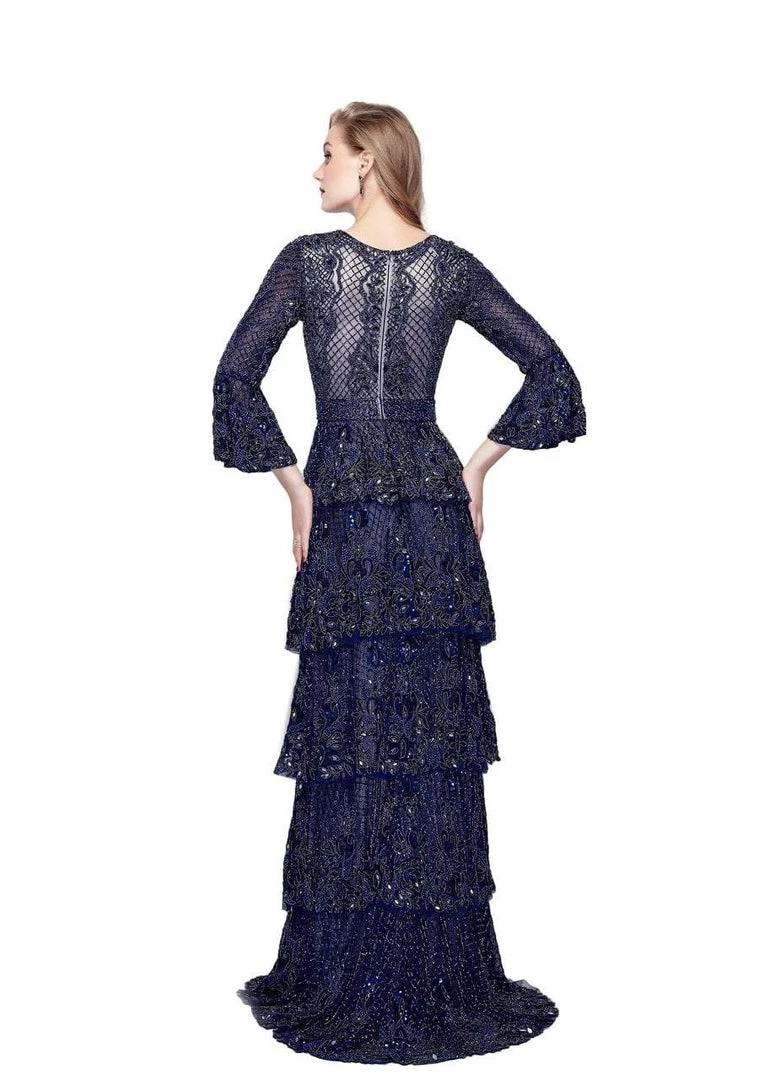 Primavera Couture - 1972 Beaded Jewel A-line Dress Formal Gowns 4 Primavera Couture - 1972 Beaded Jewel A-line Dress Formal Gowns