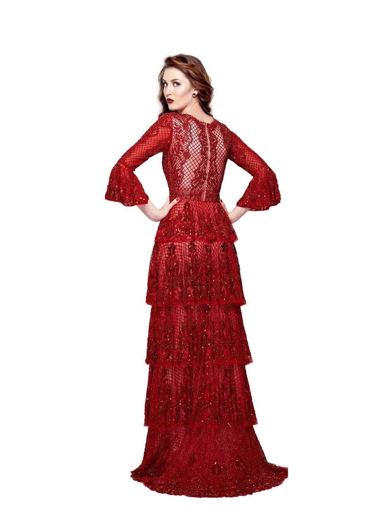 Primavera Couture - 1972 Beaded Jewel A-line Dress Formal Gowns 6 Primavera Couture - 1972 Beaded Jewel A-line Dress Formal Gowns