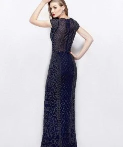 Primavera Couture - 1976 Bedazzled Illusion Jewel Sheath Dress