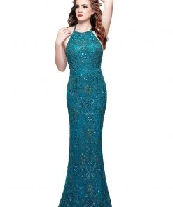 Primavera Couture - 3007 Embellished Halter Sheath Dress 8 Primavera Couture - 3007 Embellished Halter Sheath Dress