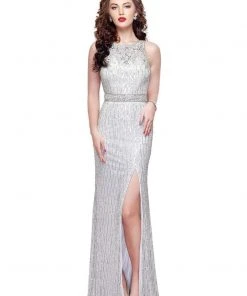 Formal Gowns Primavera Couture - 3016 Embellished Halter Dress